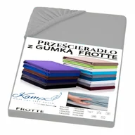 Prześcieradła - PRZEŚCIERADŁO Z GUMKĄ FROTTA SZARY JASNY 120x200 - miniaturka - grafika 1
