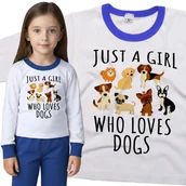 Piżamy dla dziewczynek - Piżama dziecięca Dziewczyna Która Kocha Psy 98/104 - VoloDonum - miniaturka - grafika 1
