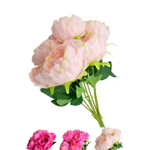 Peonia bukiet 6 główek mix kolorów 44 cm - Sztuczne kwiaty - miniaturka - grafika 1
