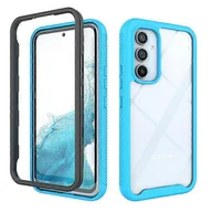 Etui i futerały do telefonów - Kompatybilny z Samsung Galaxy A54 5G Odporny na zarysowania twardy akryl + PC + miękkie etui na telefon z TPU Przezroczysta tylna okładka Jasnonieb... - miniaturka - grafika 1