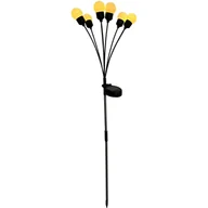 Lampy ogrodowe - LAMPA SOLARNA TAŃCZĄCE NA WIETRZE KULECZKI BIAŁE 6 LED 75CM XXL - miniaturka - grafika 1