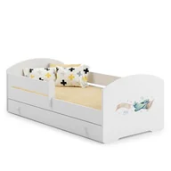 Łóżka dla dzieci i młodzieży - Łóżko dziecięce LUK z szufladą i barierką 160x80 Samolot - miniaturka - grafika 1