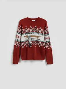 Reserved - Sweter ze świątecznym motywem - wielobarwny - Swetry męskie - miniaturka - grafika 1