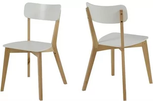 Actona Trendy Krzesło do jadalni biało-Brązowe 0000052881 - Krzesła - miniaturka - grafika 1