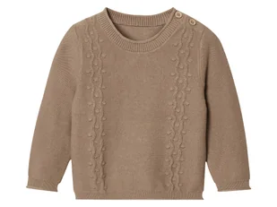 lupilu® Dzianinowy sweterek niemowlęcy (62/68, Brązowy) - Bluzy i sweterki niemowlęce - miniaturka - grafika 1