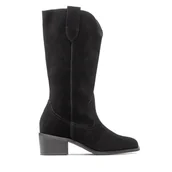 Kozaki damskie - Kowbojki Simple SL-44-02-000113 Czarny - miniaturka - grafika 1
