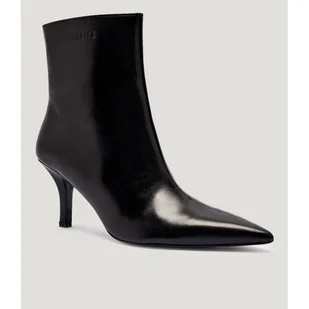 Patrizia Pepe Skórzane botki na szpilce - Botki damskie - miniaturka - grafika 1