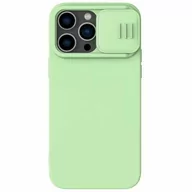 Etui i futerały do telefonów - Nillkin Etui z ochroną aparatu i MagSafe CamShield Silky Magnetic do iPhone 14 Pro Max jasnozielone - miniaturka - grafika 1