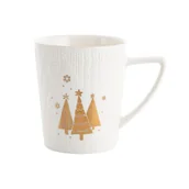 Kubki - Kubek reliefowany złote choinki 380 ml - miniaturka - grafika 1