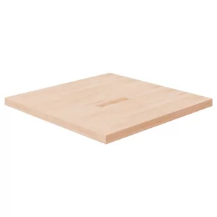 Kwadratowy blat do stolika, 80x80x4 cm, surowe drewno dębowe - Blaty meblowe i parapety okienne - miniaturka - grafika 1