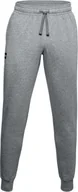 Spodnie sportowe męskie - Under Armour Spodnie UA Rival Fleece Joggers 1357128 012 szary S - miniaturka - grafika 1