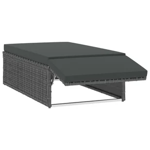 2-cz. zestaw wypoczynkowy do ogrodu, poduszki, rattan PE, szary - Meble ogrodowe 2-cz. zestaw wypoczynkowy do ogrodu, poduszki, rattan PE, szary - Meble ogrodowe - miniaturka - grafika 6