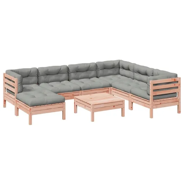 Zestaw Wypoczynkowy z Litego Drewna Daglezjowego, 63x63x62,5 cm, Czerwono-B