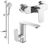 Zestawy baterii łazienkowych - Mexen Milo DF40 zestaw prysznicowy, chrom - 713054DF40-00 - miniaturka - grafika 1