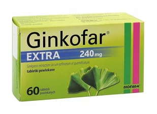BIOFARM SP.Z O.O. Ginkofar Extra 60 Tabletek - Układ nerwowy - miniaturka - grafika 1