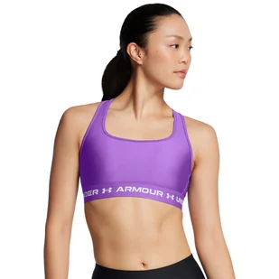 Biustonosz treningowy Under Armour Crossback Mid Bra - fioletowy - UNDER ARMOUR - Bielizna sportowa damska - miniaturka - grafika 1