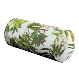 Dekoria.pl Dekoria.pl Poduszka wałek prosty zielono-czerwona rośliność na białym tle 16 × 40 cm Tropical Island 530-143-69 - Poduszki dekoracyjne - miniaturka - grafika 1