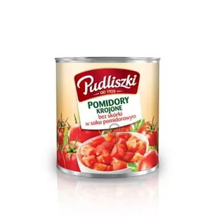 Pudliszki pomidory krojone bez skórki w soku pomidorowym 2,52kg - Pasztet i przetwory mięsne - miniaturka - grafika 1