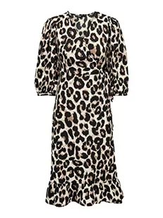 Only Kobiety Onlolivia 3/4 Wrap Midi Sukienka, Wielokolorowy, M - Sukienki - miniaturka - grafika 1