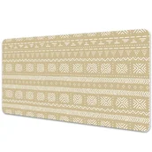 Podkładki na biurko - Podkładka na biurko z nadrukiem Żółty geometryczny kształt 90x45 cm - miniaturka - grafika 1