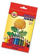 Przybory szkolne - Kredki Omega Jumbo 24 kolory - miniaturka - grafika 1