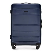 Walizki - WITTCHEN Stabilna średnia walizka na kółkach, walizka podróżna, granatowy (niebieski) - 56-3A-65 56-3A-65 - miniaturka - grafika 1