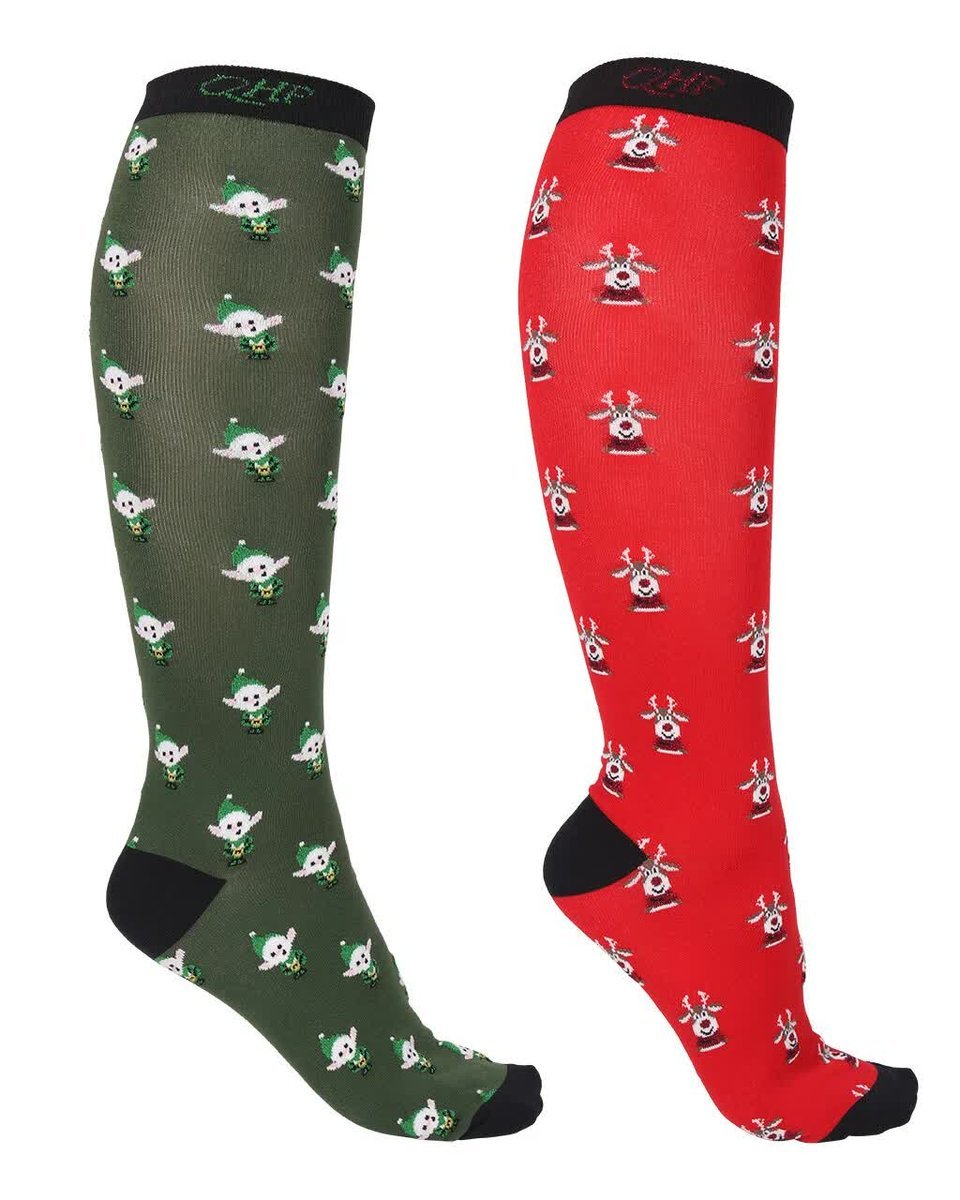 Skarpetki QHP Christmas dwie pary elf/rudolph, rozmiar: 35-38