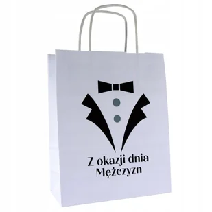 torba papierowa DZIEŃ MĘŻCZYZN mała na prezent x1 - Akcesoria do pakowania - miniaturka - grafika 1