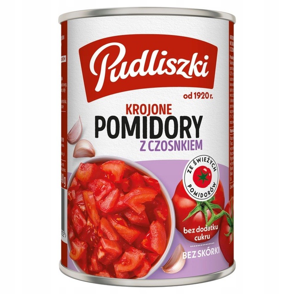 Pomidory krojone z czosnkiem 400 g
