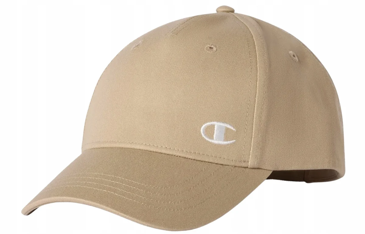 CZAPKA Z DASZKIEM CHAMPION 806261-MS041 bejsbolówka bawełniana beżowa