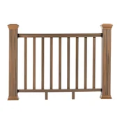 Balustrady i akcesoria - Balustrada kompozytowa Teak 157 x 113 cm (2 słupki) - miniaturka - grafika 1