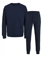 Bluzy męskie - JACK & JONES Męska bluza Jjebradley Sweat Crew Pack Mp, Granatowy blezer/opakowanie: w.pants, XXL - miniaturka - grafika 1