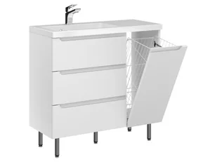 Szafka Stojąca Z Umywalką ETH 90 cm K Lewa - Biały Mat - Szafki łazienkowe - miniaturka - grafika 1