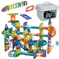 Klocki - ZESTAW KLOCKI MAGNETYCZNE KONSTRUKCYJNE ŚWIECĄCE ZJEŻDŻALNIA WALIZKA 110 EL - miniaturka - grafika 1