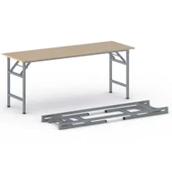 Stoły i stoliki do biura - B2B Partner Stół konferencyjny FAST READY z srebrnoszarym stelażem, 1700 x 500 x 750 mm, buk 499250 - miniaturka - grafika 1