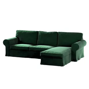 Dekoria Pokrowiec na sofę Ektorp 2-osobową i leżankę butelkowa zieleń 252 x 163 x 88 cm Velvet 1014-704-13 - Meble modułowe i akcesoria - miniaturka - grafika 1