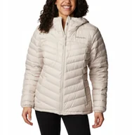 Kurtki i kamizelki sportowe damskie - Columbia Westridge Down Hooded Jacket 2051264278 Beżowe S - miniaturka - grafika 1