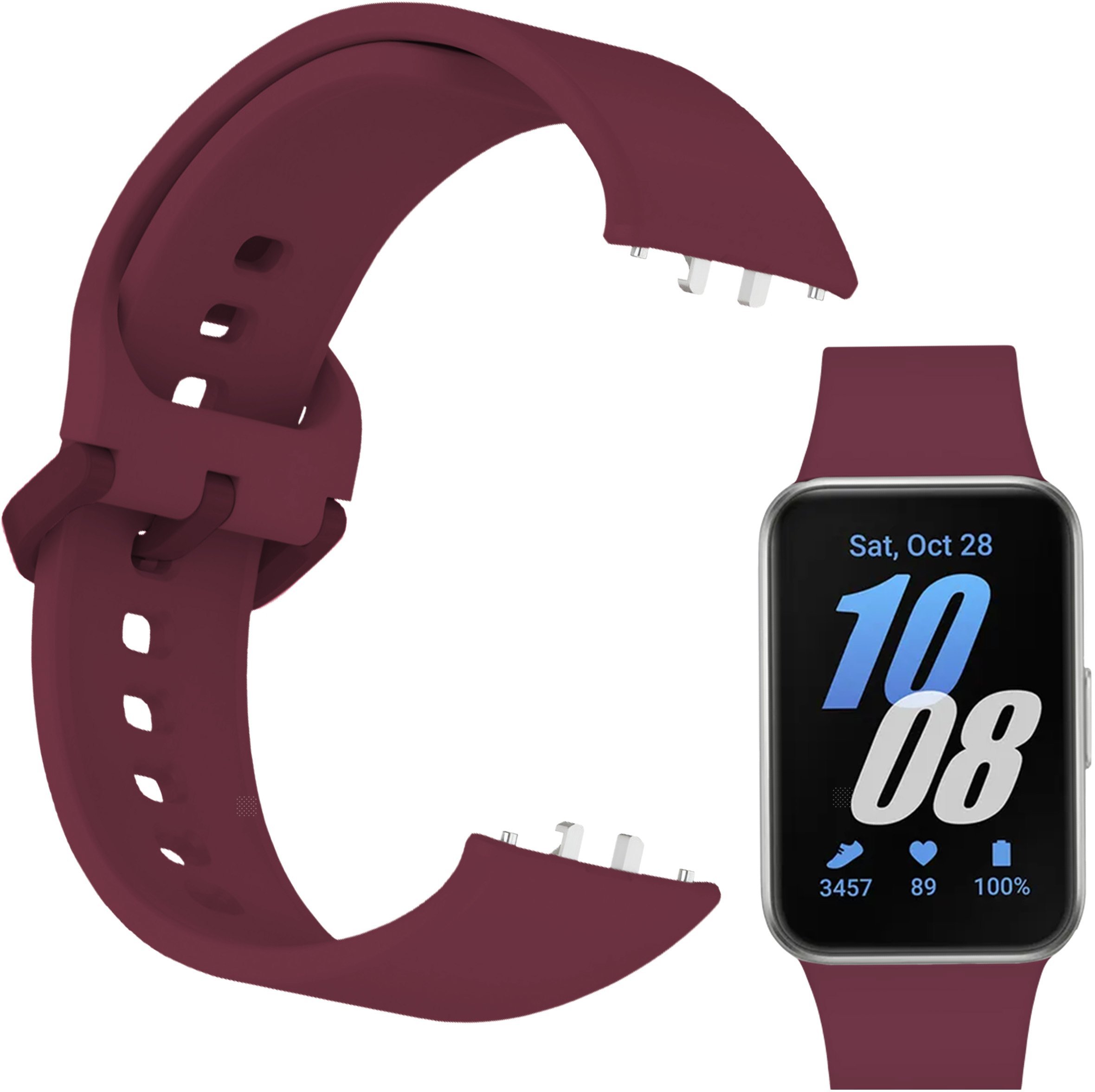 ChronSmarta Pasek ChronSmarta do smartband'a Samsung Galaxy Fit 3 Bordowy