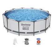 Baseny ogrodowe - Basen stelażowy w zestawie Steel Pro Max 3,66 x 1 m - BESTWAY 56418 - miniaturka - grafika 1