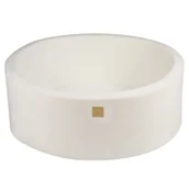 Suche baseny - MEOWBABY Okrągły Suchy Basen dla Dziecka 90x30cm/bez Piłek, Supersoft, Biały - miniaturka - grafika 1