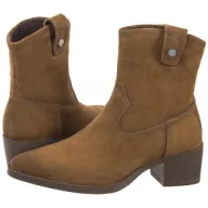 Botki damskie - Botki Brązowe 9-25313-43 741 Khaki Suede (CP423-a) Caprice - miniaturka - grafika 1