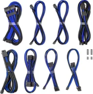 Kable - CableMod C-Series Pro ModMesh Sleeved 12V-2x6 12VHPWR Dual StealthSense Cable Kit for Corsair RMi, RMx Black Label - schwarz/blau - miniaturka - grafika 1