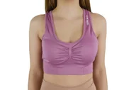 Biustonosze - GymHero Miami Cute Bra BASIC-MAUVE, damski biustonosz fioletowy - miniaturka - grafika 1