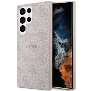 Guess GUHMS24LG4GFRP S24 Ultra S928 różowy/pink hardcase 4G Collection Leather Metal Logo MagSafe - Etui i futerały do telefonów - miniaturka - grafika 8