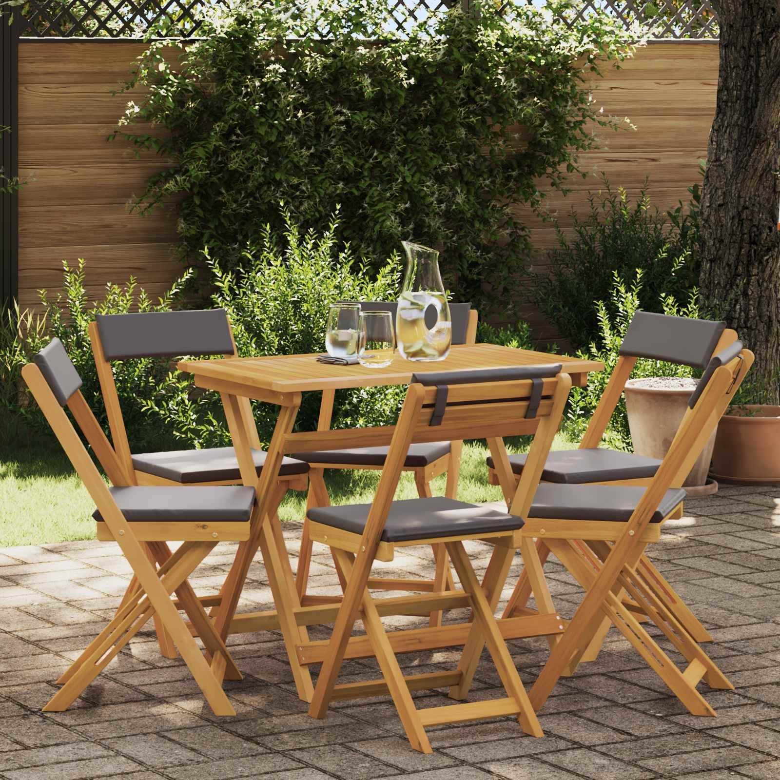 vidaXL Krzesła Bistro na Zewnątrz 6 pcs ciemnoszary 40 x 53 x 80 cm 3416289