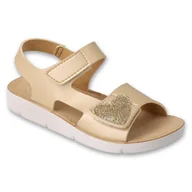 Buty dla dziewczynek - Befado obuwie dziecięce 068Y008 złoty - miniaturka - grafika 1