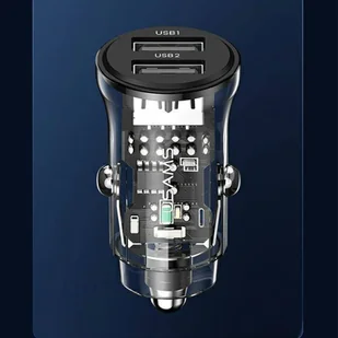 USAMS Ład. sam. C31 3A 2xUSB-A Fast Charge czarny/black CC162CC01(US-CC162) - Ładowarki samochodowe - miniaturka - grafika 35