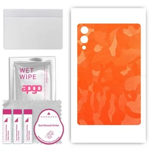 folia naklejka skórka strukturalna na TYŁ do Samsung Galaxy Tab S9 Plus - Moro Camo Pomarańczowy - apgo SKINS - Akcesoria do tabletów i e-booków - miniaturka - grafika 1