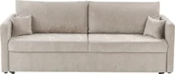 Sofy i kanapy - BELIANI Sofa rozkładana jasnobeżowa 3-osobowa z pojemnikiem funkcja spania rozkładana styl nowoczesny minimalistyczny do salonu do sypialni - miniaturka - grafika 1