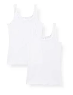 Koszulki i topy damskie - Schiesser Podkoszulek Dziewczęcy, 2 Sztuki, Tanktop - 95/5 Organic Cotton, Biały, 152 Cm - grafika 1